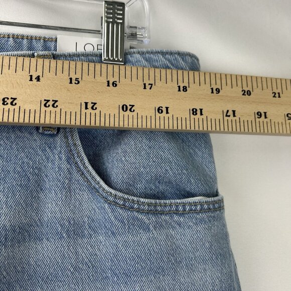 Ann Taylor LOFT 33/16 Flip Cuff High Rise Wide Leg Curvy Jeans Light Wash NWT - Picture 4 of 16